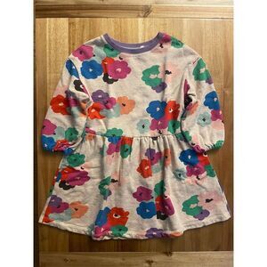 Boden Girls' Floral Long Sleeve Dress Multicolor Size M Casual